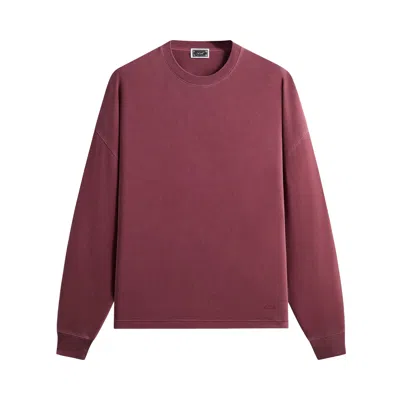 Pre-owned Kith Long Sleeve Lawson Tee 'complex' | Red | Men's Size Xs
