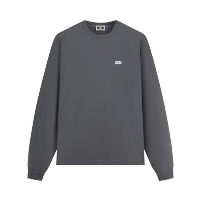 Pre-owned Kith Long Sleeve Lax Tee 'asteroid' | Grey | Men's Size Xs In Gray
