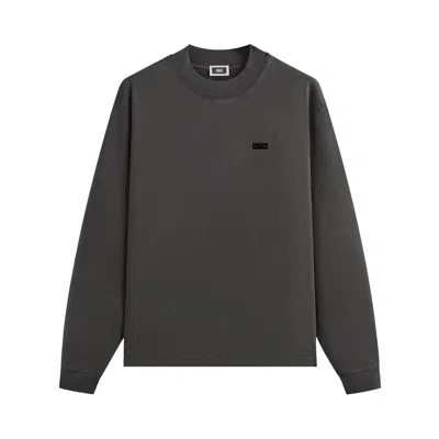 Pre-owned Kith Long-sleeve Mock Neck Lax Tee 'carbon' | Black | Men's Size S