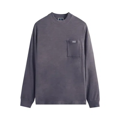 Pre-owned Kith Long-sleeve Mock Neck Pocket Jfk 'granite' | Purple | Men's Size Xs
