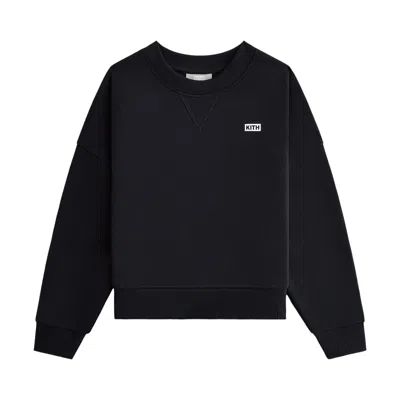 Pre-owned Kith Long Sleeve Nelson Crewneck 'black' | Kid's Size S