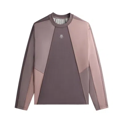 Pre-owned Kith Long-sleeve Panelled Otto Tee 'dusty Mauve' | Pink | Men's Size Xl