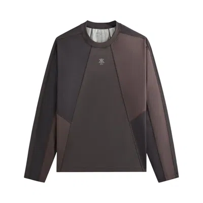 Pre-owned Kith Long-sleeve Panelled Otto Tee 'kindling' | Brown | Men's Size M