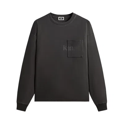 Pre-owned Kith Long Sleeve Quinn Tee 'carbon' | Black | Men's Size L