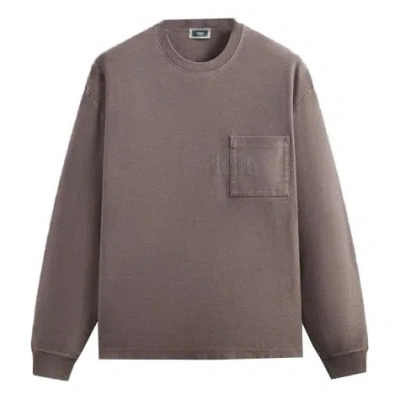 Kith Long-sleeve Quinn Tee 'dash' In Brown
