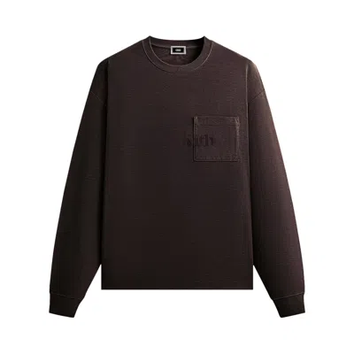 Pre-owned Kith Long-sleeve Quinn Tee 'incognito' | Brown | Men's Size Xs