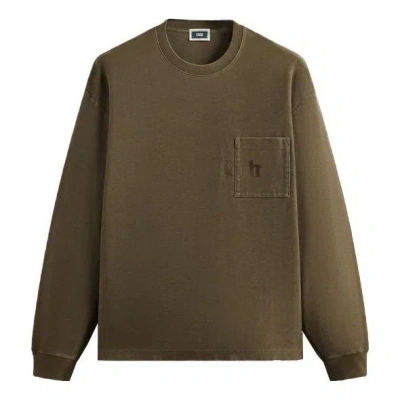 Kith Long-sleeve Quinn Tee 'java' In Green
