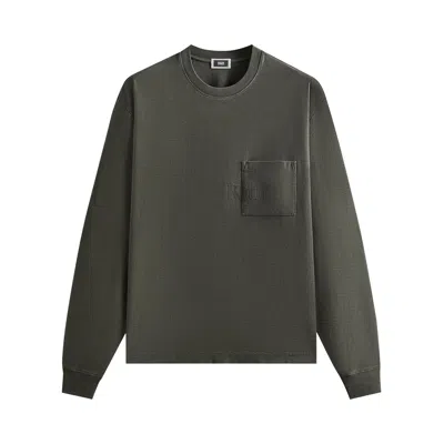 Pre-owned Kith Long-sleeve Quinn Tee 'machine' | Green | Men's Size Xxl