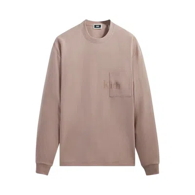 Pre-owned Kith Long-sleeve Quinn Tee 'morganite' In Pink