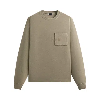 Pre-owned Kith Long-sleeve Quinn Tee 'plaster' | Tan | Men's Size S In Brown
