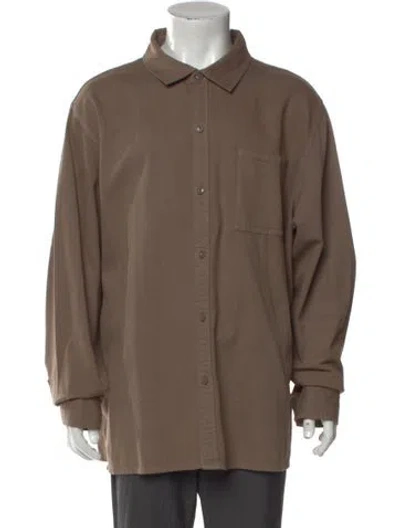 Pre-owned Kith Long Sleeve Shirt In Brown