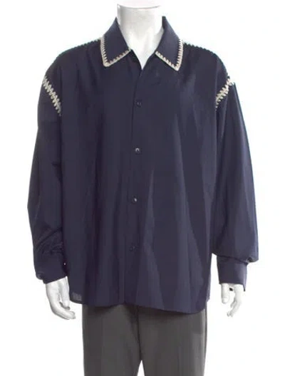 Pre-owned Kith Long Sleeve Shirt W/ Tags In Blue