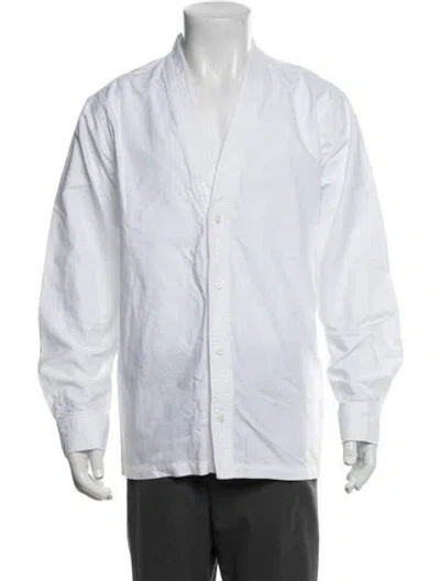 Pre-owned Kith Long Sleeve Shirt In White