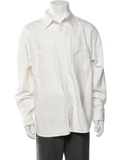 Pre-owned Kith Long Sleeve Shirt In White