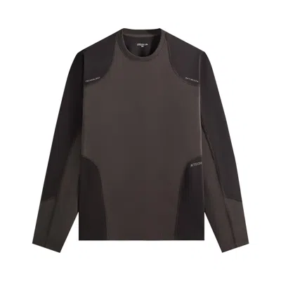 Pre-owned Kith Long-sleeve Slate Pullover Shirt 'kindling' | Brown | Men's Size Xs