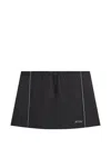 Kith Lowen Drawstring Track Mini Skirt In Black
