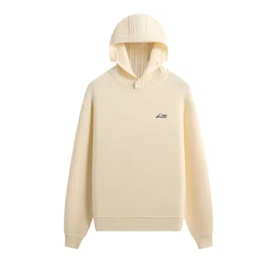 Pre-owned Kith Lucero Knit Hoodie 'sandrift' | Cream | Men's Size L In White