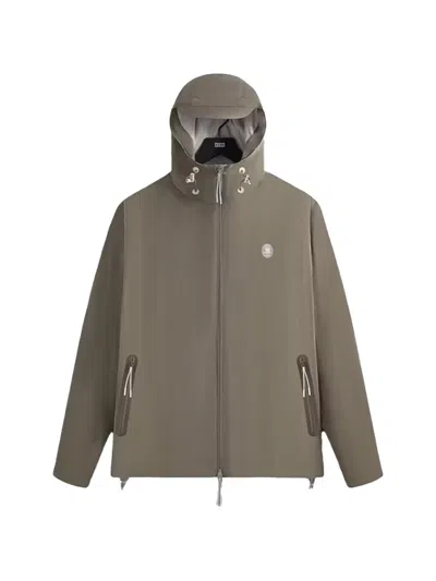 Kith Madison Zip-up Hooded Jacket In Brown