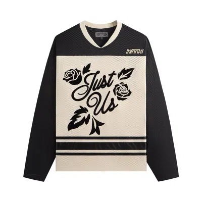 Pre-owned Kith Malik Long-sleeve Mesh Jersey 'sandrift' | Cream | Men's Size L In White