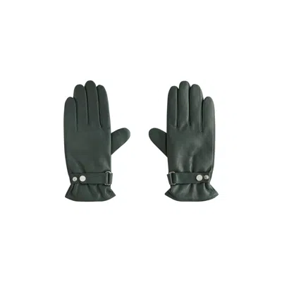 Pre-owned Kith Manhattan Leather Gloves 'stadium' | Green | Men's Size Onesize