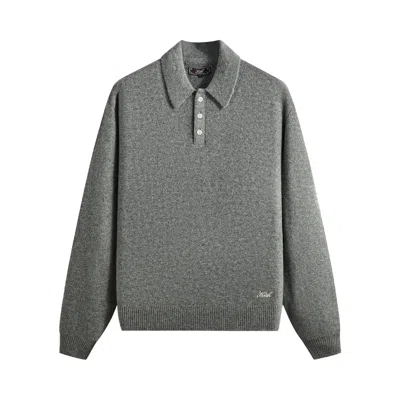Pre-owned Kith Marled Harmon Rugby Pullover 'mid Heather Grey' | Men's Size Xl In Gray