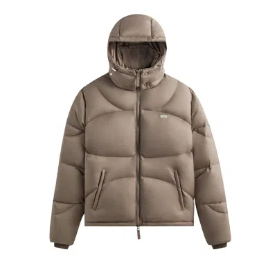 Pre-owned Kith Matte Stretch Taffeta Corey Puffer 'quicksand' | Tan | Men's Size M In Brown