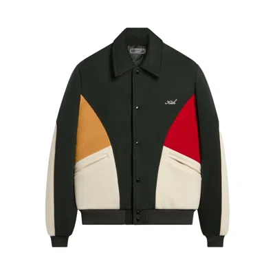 Pre-owned Kith Melton Wool Varsity Jacket 'stadium' | Black | Men's Size Xxl