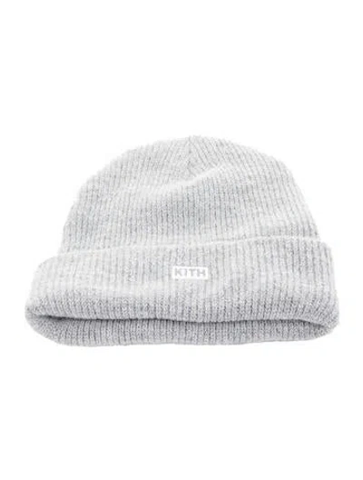Pre-owned Kith Men's Grey  Knitted Beanie In Gray