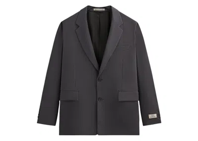 Pre-owned Kith Men's  101 X Auralee Light Wool Max Gabardine Jacket In Gray Pinstripe