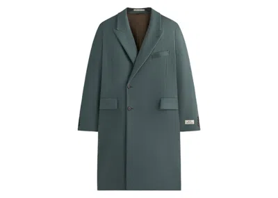 Pre-owned Kith Men's  101 X Auralee Melton Chesterfield Coat In Balsam Green
