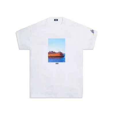 Pre-owned Kith Men's  5 Borough Staten Island Tee Shirt In White
