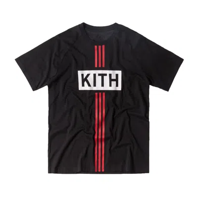 Pre-owned Kith Men's  Adidas Soccer Cobras Away Classic Logo Tee Shirt In Black