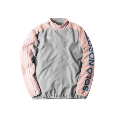 Pre-owned Kith Men's  Adidas Soccer Flamingos Piste Warm Up Long Sleeve Tee Shirt In Grey