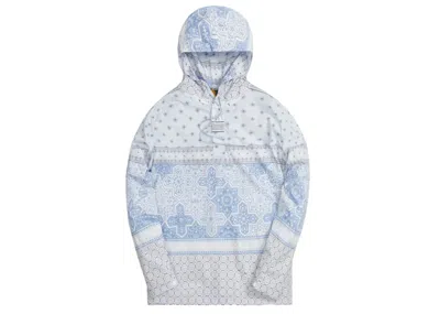 Pre-owned Kith Men's  Adler Poplin Hoodie In Avalanche In White