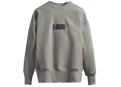Pre-owned Kith Men's  Advisory Board Crystals Holographic Classic Logo Crewneck Sweatshirt In Heather Grey In Gray