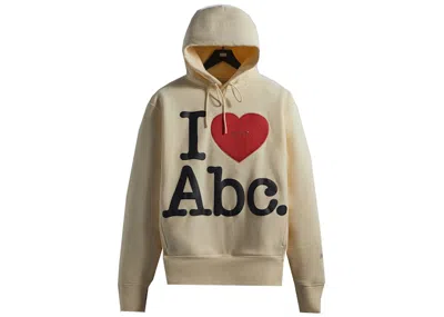 Pre-owned Kith Men's  Advisory Board Crystals I <3 Abc Swarovski Hoodie In Quartz Natural