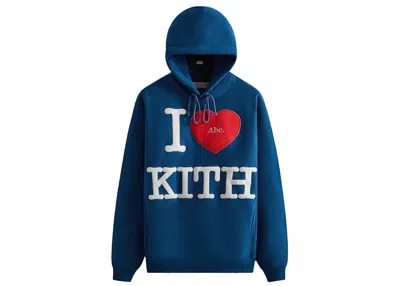 Pre-owned Kith Men's  Advisory Board Crystals I Love  Hoodie In Navy Blue