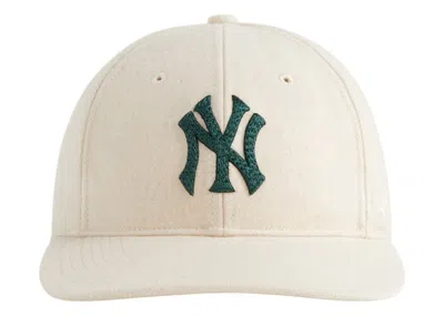 Pre-owned Kith Men's  & '47 The New York Yankees Stem Stitch Franchise Long Sleeve Cap In Muslin In Brown