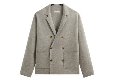 Pre-owned Kith Men's  & Kin Cashmere Raya Double Breasted Blazer In Medium Heather Grey In Gray
