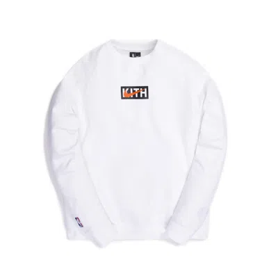 Pre-owned Kith Men's  & Nike For New York Knicks Fleece Crewneck Sweatshirt In White