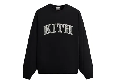 Pre-owned Kith Men's  Arched Lace Nelson Crewneck Sweatshirt In Black