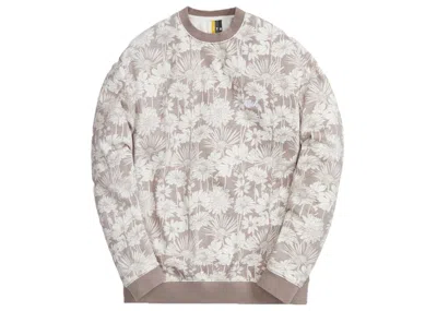 Pre-owned Kith Men's  Aster Floral Vintage Crewneck Sweatshirt In Dusty Mauve