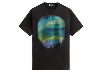 Pre-owned Kith Men's  Aurora Classic Logo Vintage Tee Shirt In Black