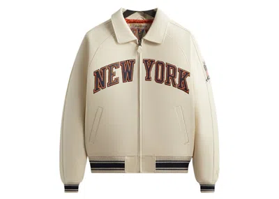 Pre-owned Kith Men's  Avirex The New York Knicks Icon Jacket In Sandrift