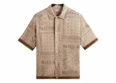 Pre-owned Kith Men's  Bandana Mesh Woodpoint Shirt In Canvas