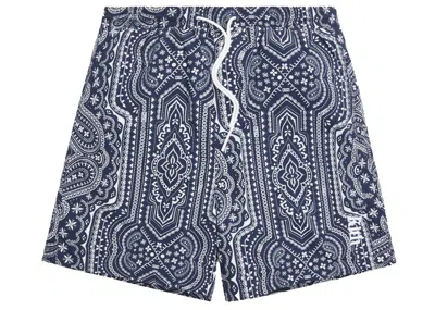 Pre-owned Kith Men's  Bandana Paisley Swim Short In Nocturnal