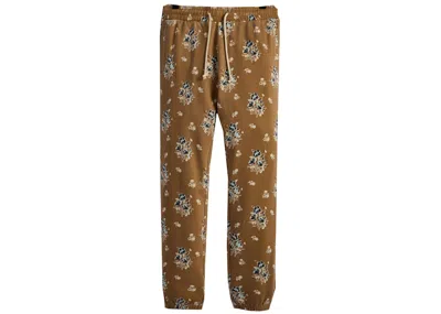 Pre-owned Kith Men's  Begonia Floral Williams I Sweatpant In Canvas In Brown