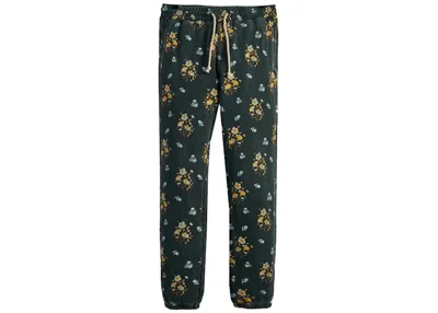 Pre-owned Kith Men's  Begonia Floral Williams I Sweatpant In Stadium In Gray