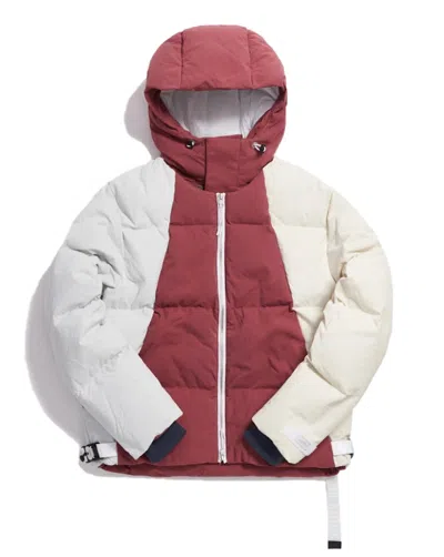 Pre-owned Kith Men's  Blocked Puffer Jacket In Brick In Brown