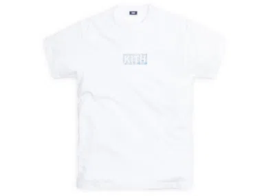 Pre-owned Kith Men's  Blue Tile Classic Logo Tee Shirt In White